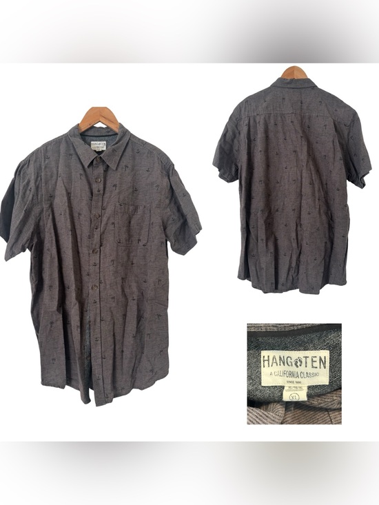 Hang Ten Other - Hang Ten Palm Tree & Anchor Short Sleeve Button Down Shirt